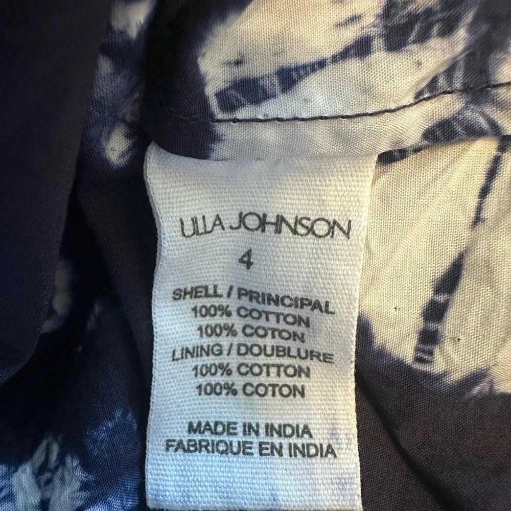 Ulla Johnson Mariza Dress Indigo Handmade Size 4 - Picture 8 of 9